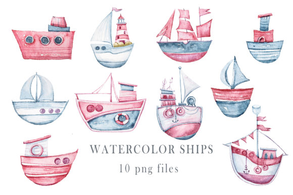 Download Watercolor Nursery Cute Sailboat Clipart - Watercolor Collection