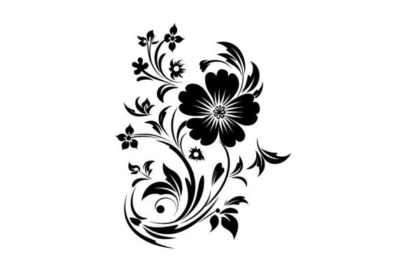 Download Corner Decoration Flowers Silhouette - Flowers Collection