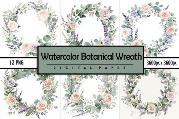 Download Watercolor Botanical Wreath - Watercolor Collection