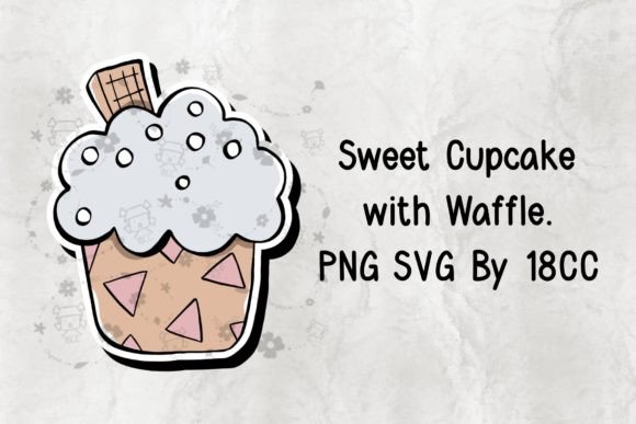Download Cupcake with Waffle PNG SVG - Waffle png Collection