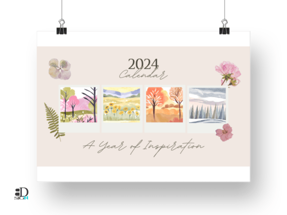 Download Watercolor Flower and Landscape Calendar - Watercolor Collection