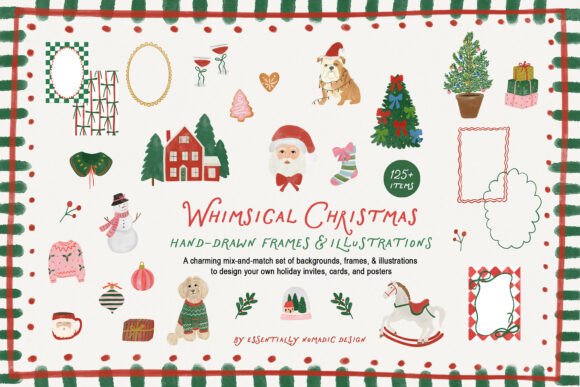Download Watercolor Christmas Clipart &amp; Frames - Watercolor Collection