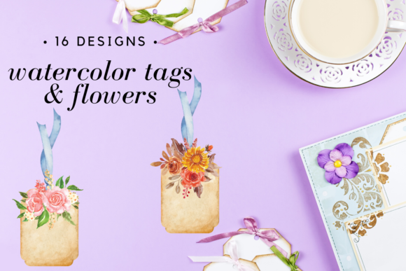 Download Watercolor Floral Gift Tags Set - Watercolor Collection