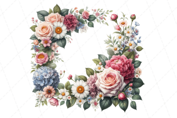 Download Beautiful Floral Watercolor Frame - Watercolor Collection
