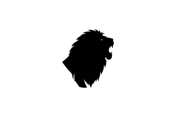 Download Silhouette of a Roaring Lions Head in Bo - Premium Bundle