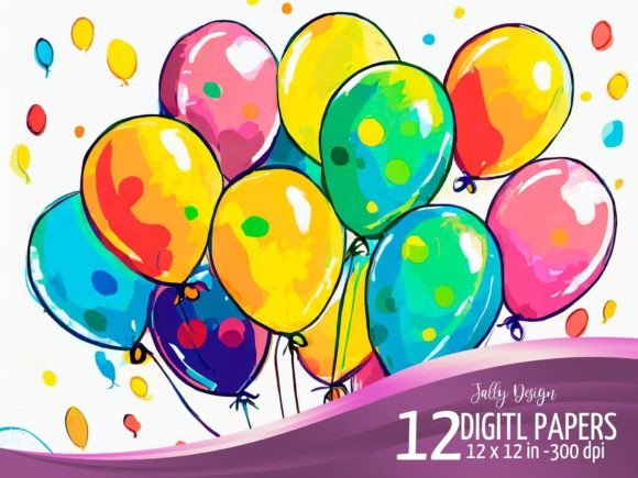 Download Birthday Balloons. Cartoon Design - Premium Resources