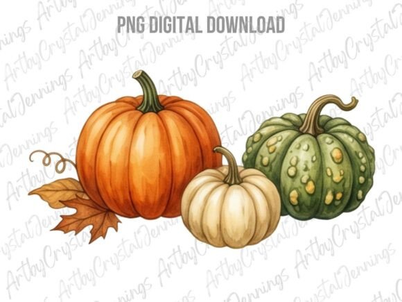Download Watercolor Pumpkin Fall Clipart PNG - Watercolor Collection