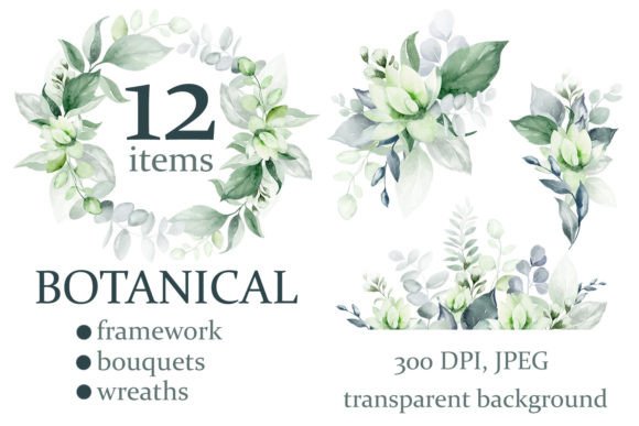 Download Watercolor Botanical Clipart | PNG - Watercolor Collection