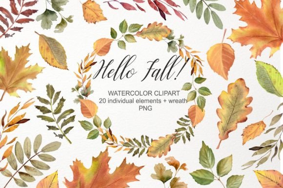 Download Fall Leaves Clipart. Watercolor Autumn - Watercolor Collection