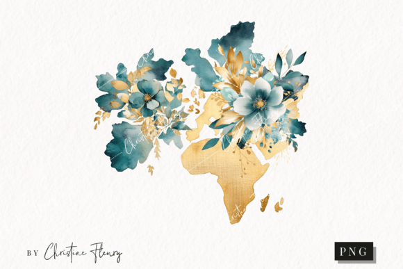 Download Watercolor Flower Map Clipart - Watercolor Collection