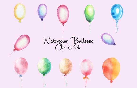 Download Watercolor Balloons Clip Art - Watercolor Collection