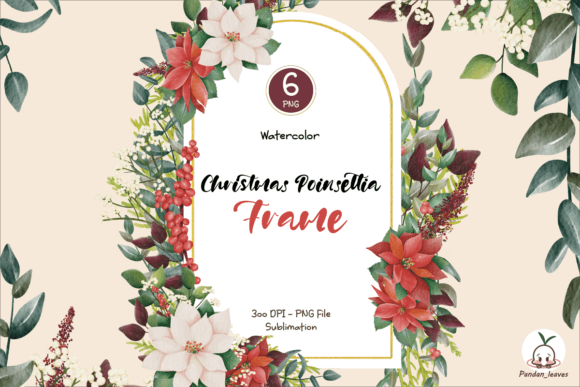 Download Watercolor Christmas Frame Arrangements - Watercolor Collection