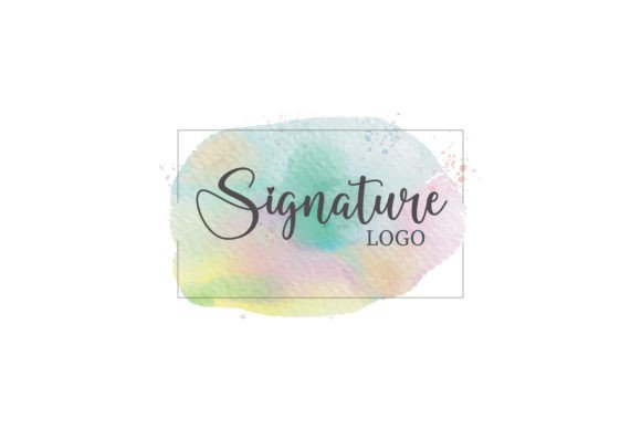 Download Watercolor Signature Logo Design - Watercolor Collection