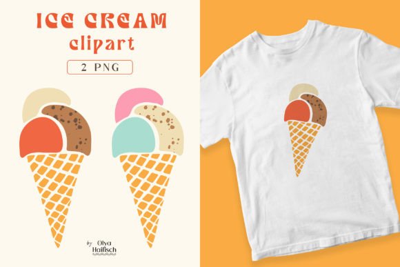 Download Cute Sweet Ice Cream Waffle Cone PNG - Premium Bundle