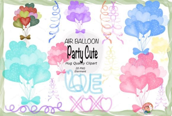 Download Cute Watercolor Balloons Clipart. - Watercolor Collection