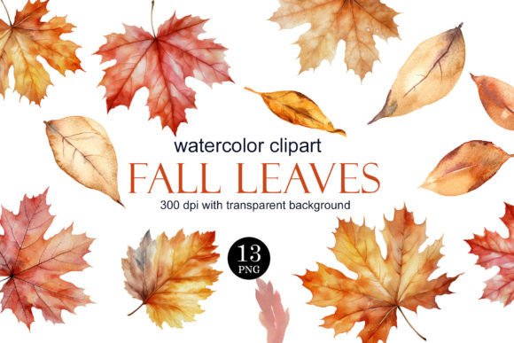 Download Watercolor Fall Leaves Clipart PNG - Watercolor Collection