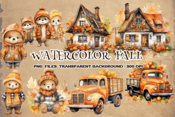 Download Autumn Watercolor Fall Clipart PNG - Watercolor Collection