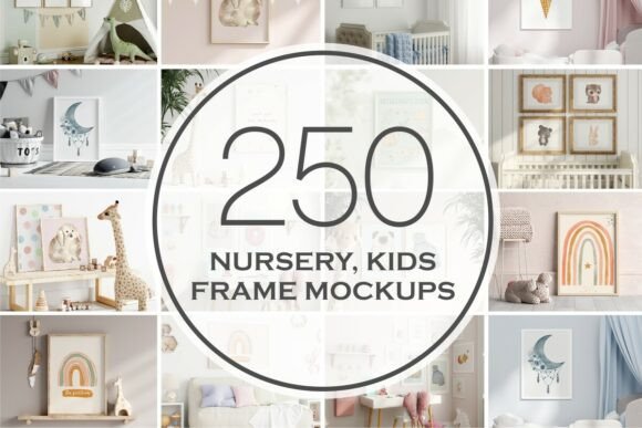 Download Kids Nursery Frame Mockup Bundle - Nursery frame mockup Collection