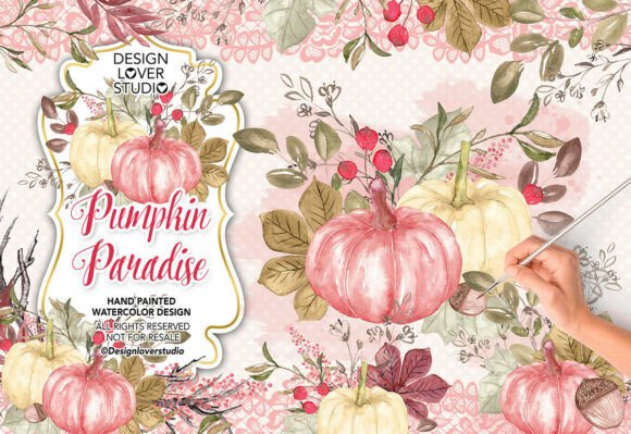 Download Watercolor "Pumpkin Paradise" Clip Arts, - Watercolor Collection
