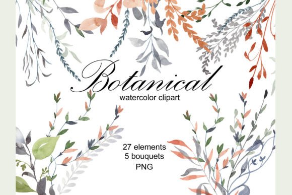 Download Watercolor Botanical Clipart. - Watercolor Collection