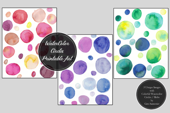 Download Watercolor Circles Printable Wall Art - Watercolor Collection