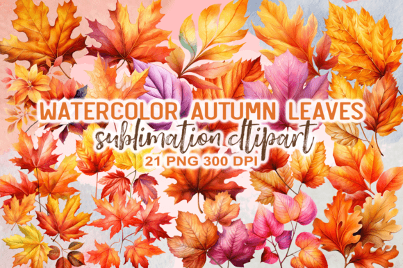 Download Watercolor Autumn Leaves Clipart - Watercolor Collection