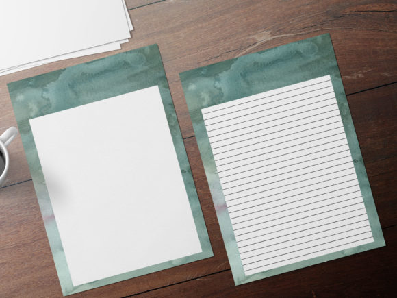 Download Green Watercolor Stationary Se - Watercolor Collection