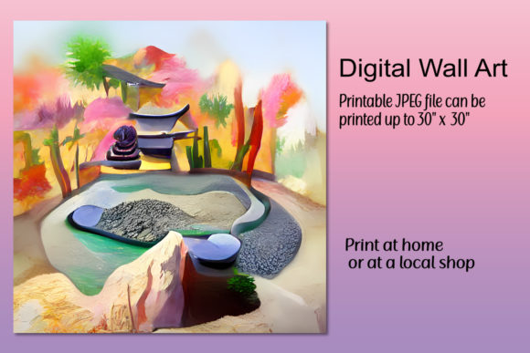 Download Watercolor Abstract Zen Digital Wall Art - Watercolor Collection