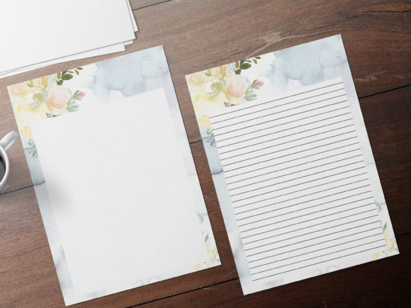 Download Blue Splotches Watercolor Stationary - Watercolor Collection
