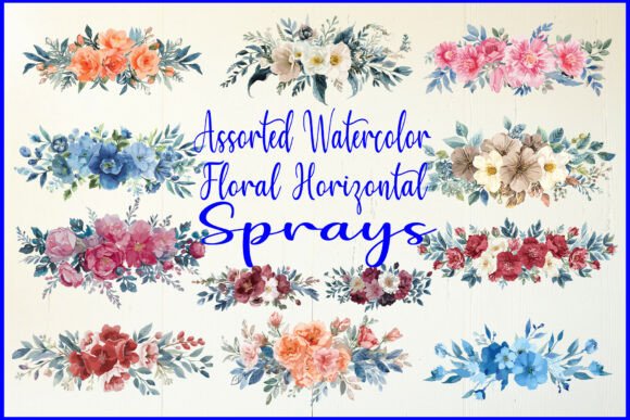 Download Assorted Watercolor Floral Horizontal - Watercolor Collection