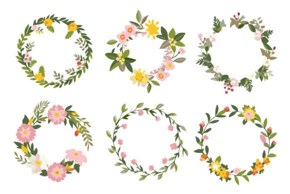 Download Watercolor Wreath Floral Frame with Circ - Watercolor Collection