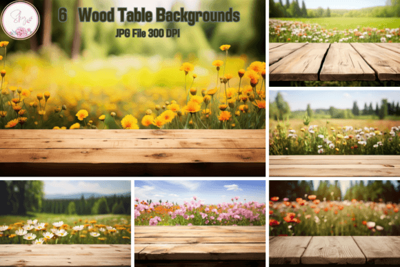 Download Wood Table Flowers Background Mockup - Flowers Collection