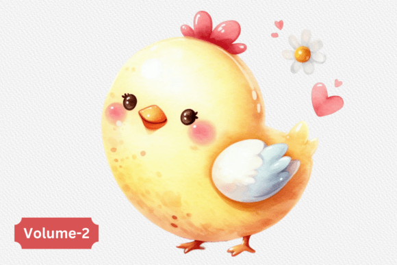 Download Watercolor Chicken Clipart PNG Volume –2 - Watercolor Collection