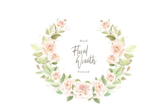 Download Watercolor Rose Wreath Design - Watercolor Collection