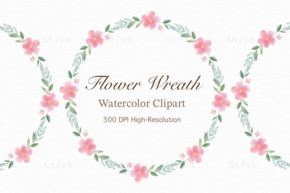 Download Watercolor Floral Wreath Clipart - Watercolor Collection