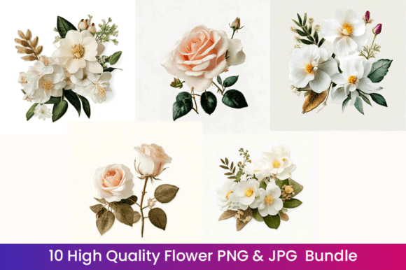 Download 10 Rose Flowers Summer Background Bundle - Flowers Collection