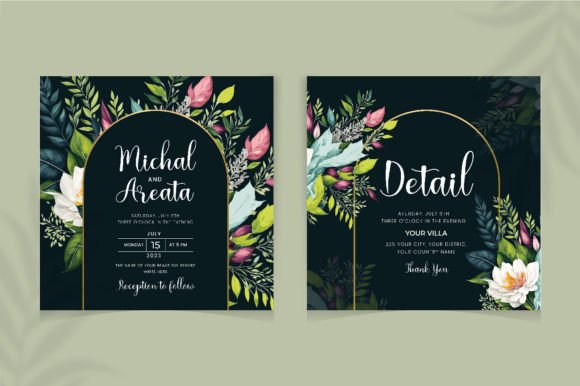 Download Watercolor Wedding Invitation Design - Watercolor Collection