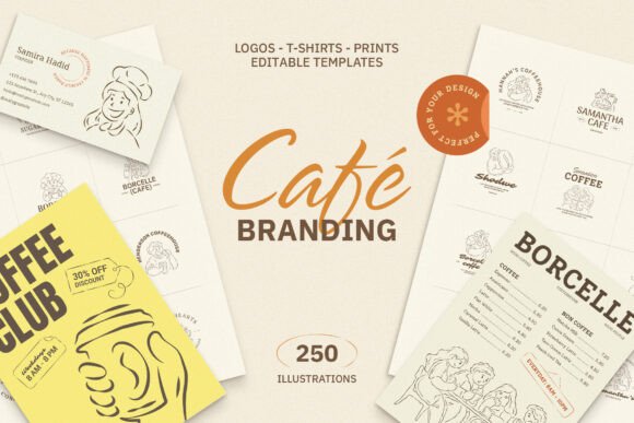 Download Whimsical Cafe &amp; Bakery Branding Kit - Bakery branding Collection