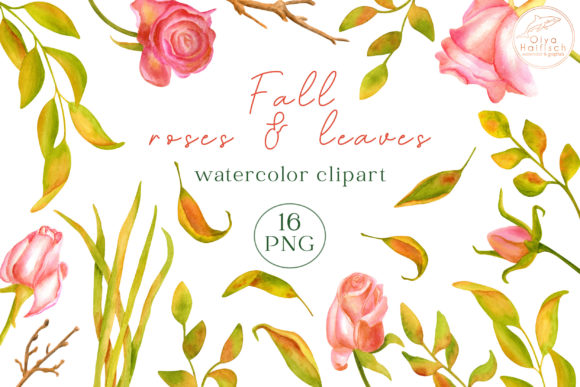 Download Watercolor Fall Leaves &amp; Flowers Clipart - Flowers Collection