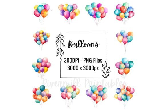 Download Watercolor Balloons Clipart - Watercolor Collection