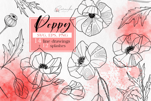 Download Poppy Line Art, Outline Flowers, Floral - Flowers Collection