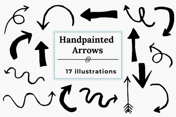 Download Handpainted Inky Watercolor Arrows PNG - Watercolor Collection
