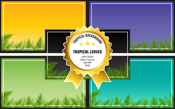 Download Tropical Background with Green Leaves - Premium Resources