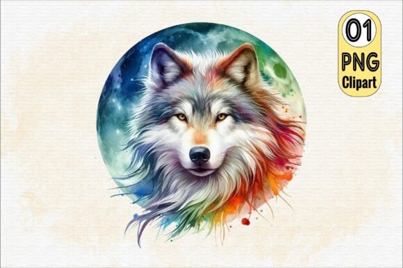 Download Watercolor Wolf Clipart PNG - Watercolor Collection