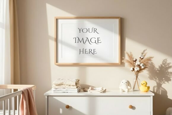 Download Boho Nursery Frame Mockup - Nursery frame mockup Collection