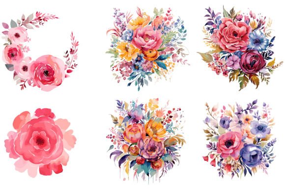 Download Watercolor Rose Vector Design Set - Watercolor Collection