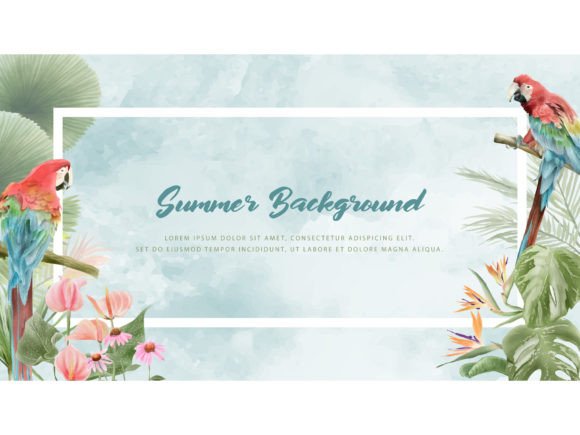 Download Tropical Background Floral Watercolor - Tropical background Collection