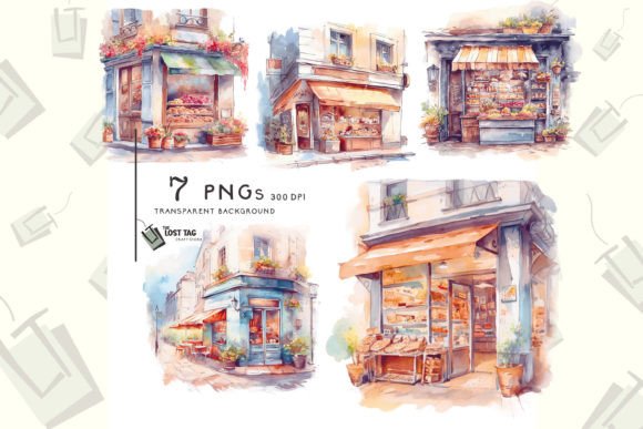 Download Watercolor French Bakery Clipart Bundle - Watercolor Collection