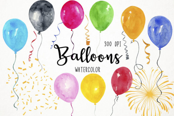 Download Watercolor Balloons Clipart - Watercolor Collection