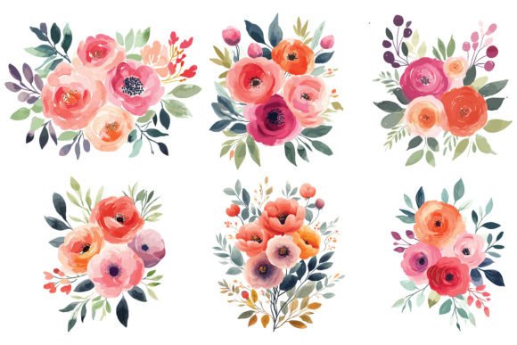 Download Watercolor Floral Logo Design Bundle - Watercolor Collection